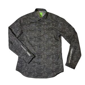 Hugo Boss CAMO PRINT Men's Large slim fit Cotton-Elastane LS shirt ECU